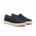 Men's slip-on sneakers ghost mannequin view showing full pair