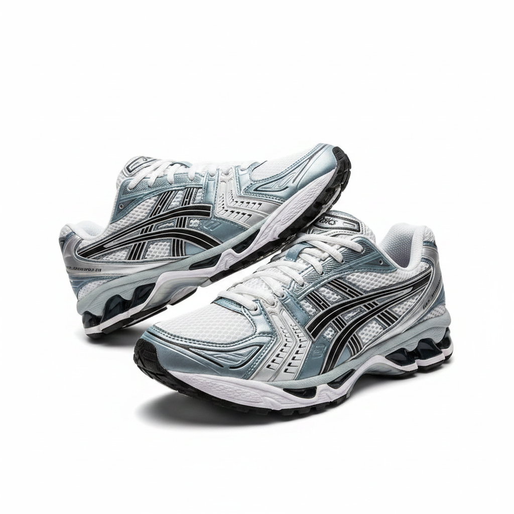 ASICS Gel-Kayano 14 White Silver - Ghost Mannequin