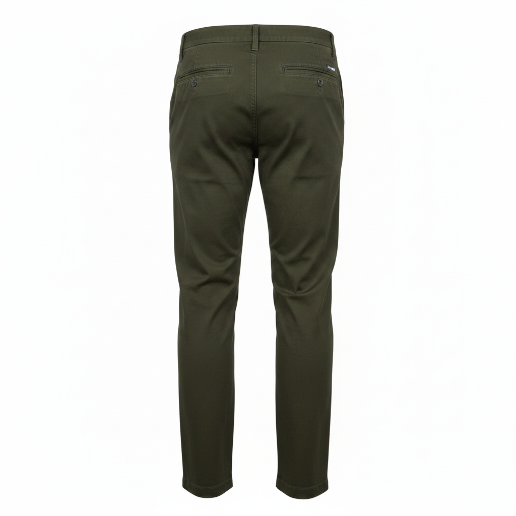 Dockers Chino Trousers Army Green - Ghost Mannequin Back