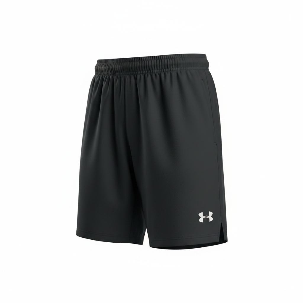Men's Black Comfy Sports Shorts – Ghost Mannequin View