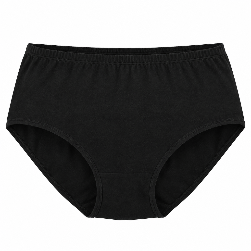 Plus Size Pure Cotton Brief – Black