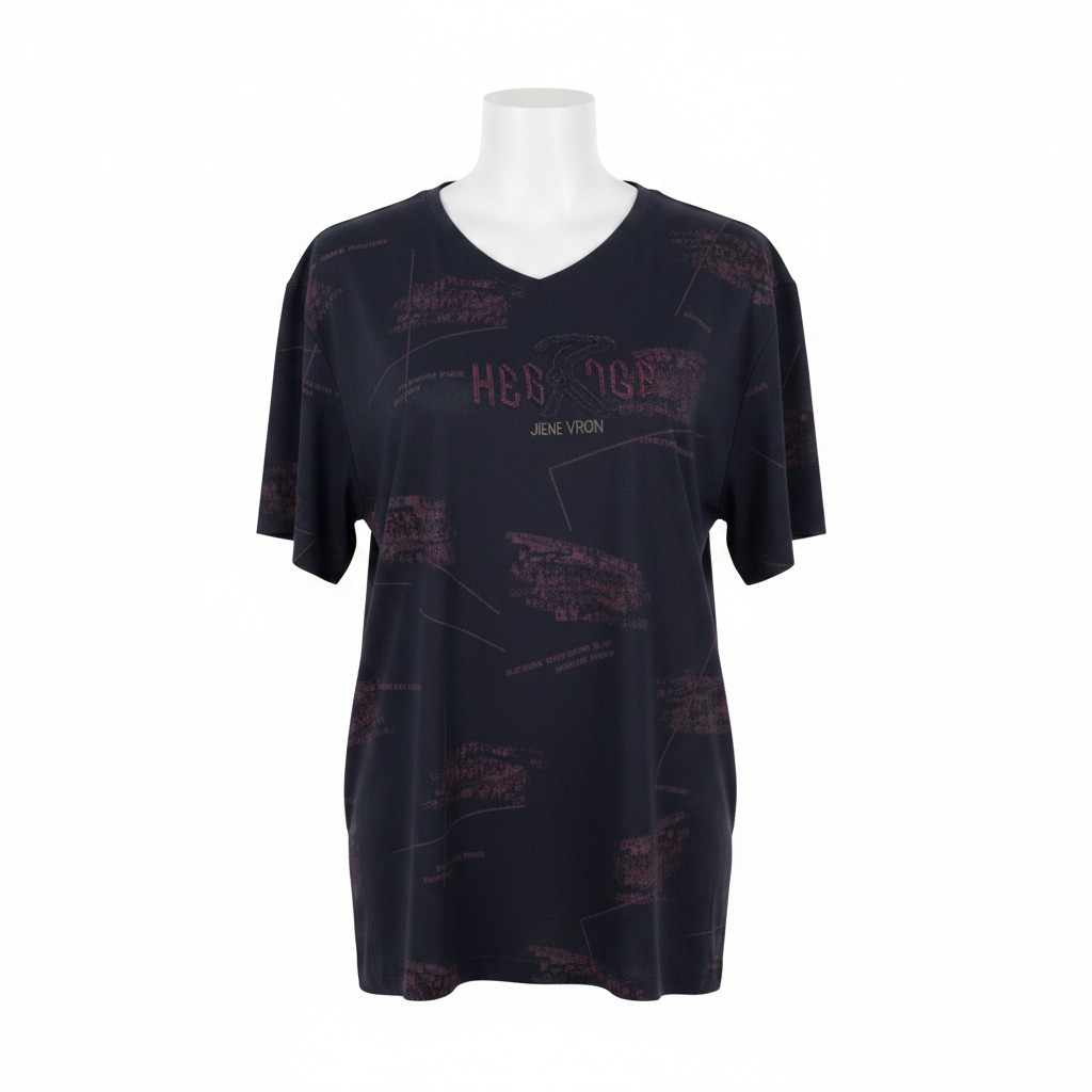 Dark Heritage Graphic Oversized Tee - Ghost Mannequin Front