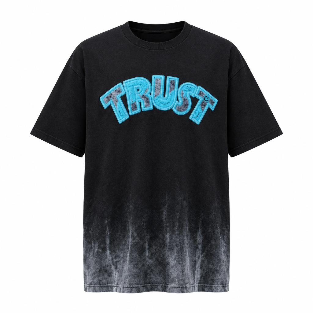 Trust Bubble Graphic Acid Wash Tee – Ghost Mannequin