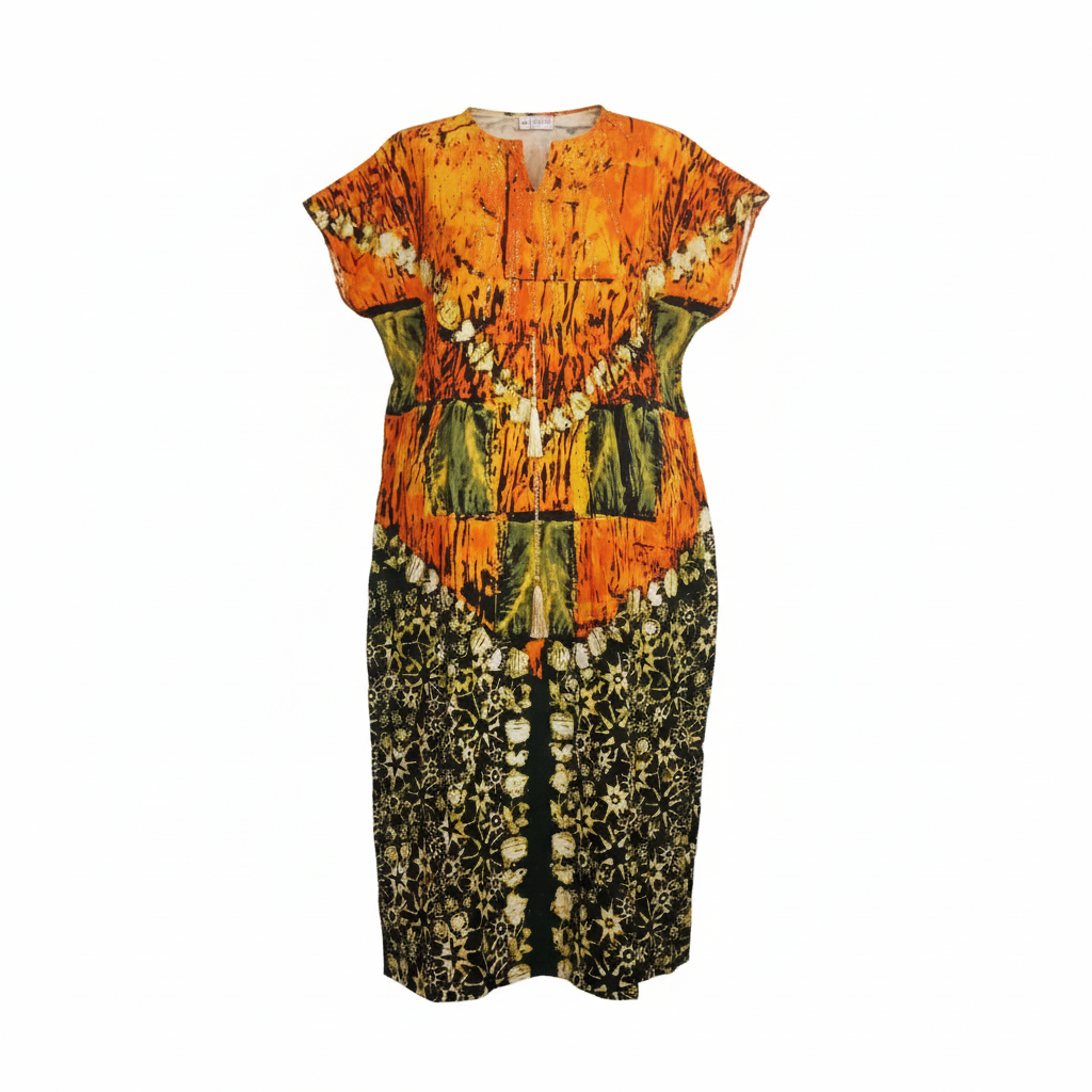 Batik Adire Kaftan Dress – Ghost Mannequin