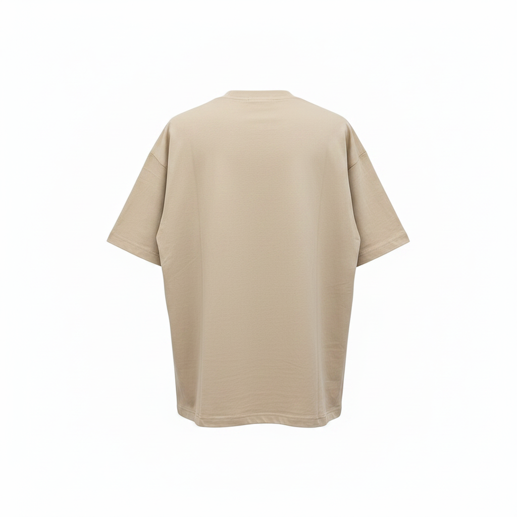 Sand Very Well Graffiti Oversized Tee - Ghost Mannequin Back