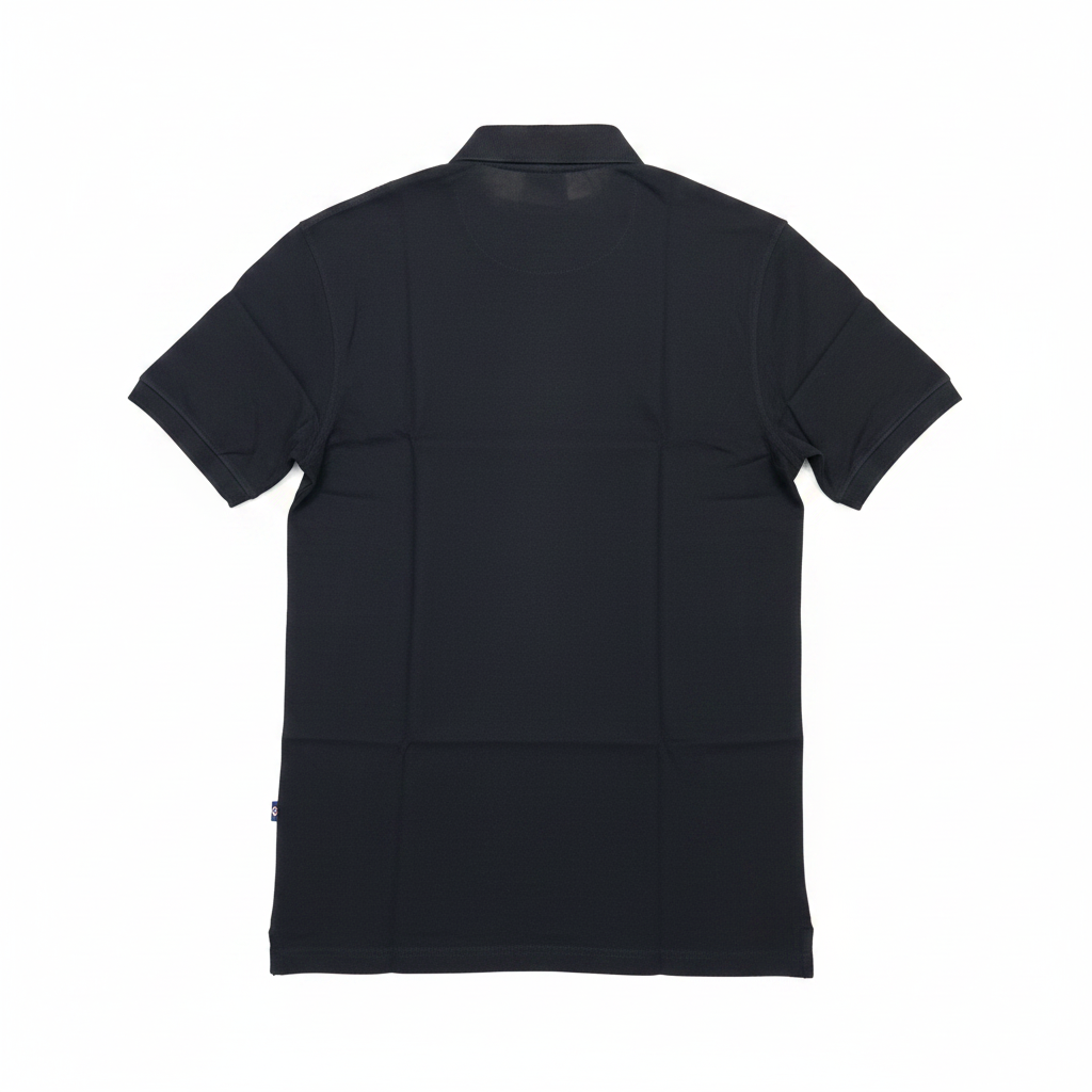 Black Polo Shirt – Ghost Mannequin Back