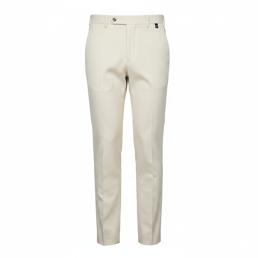 Men's Slim Dress Trousers – Ghost Mannequin Cream