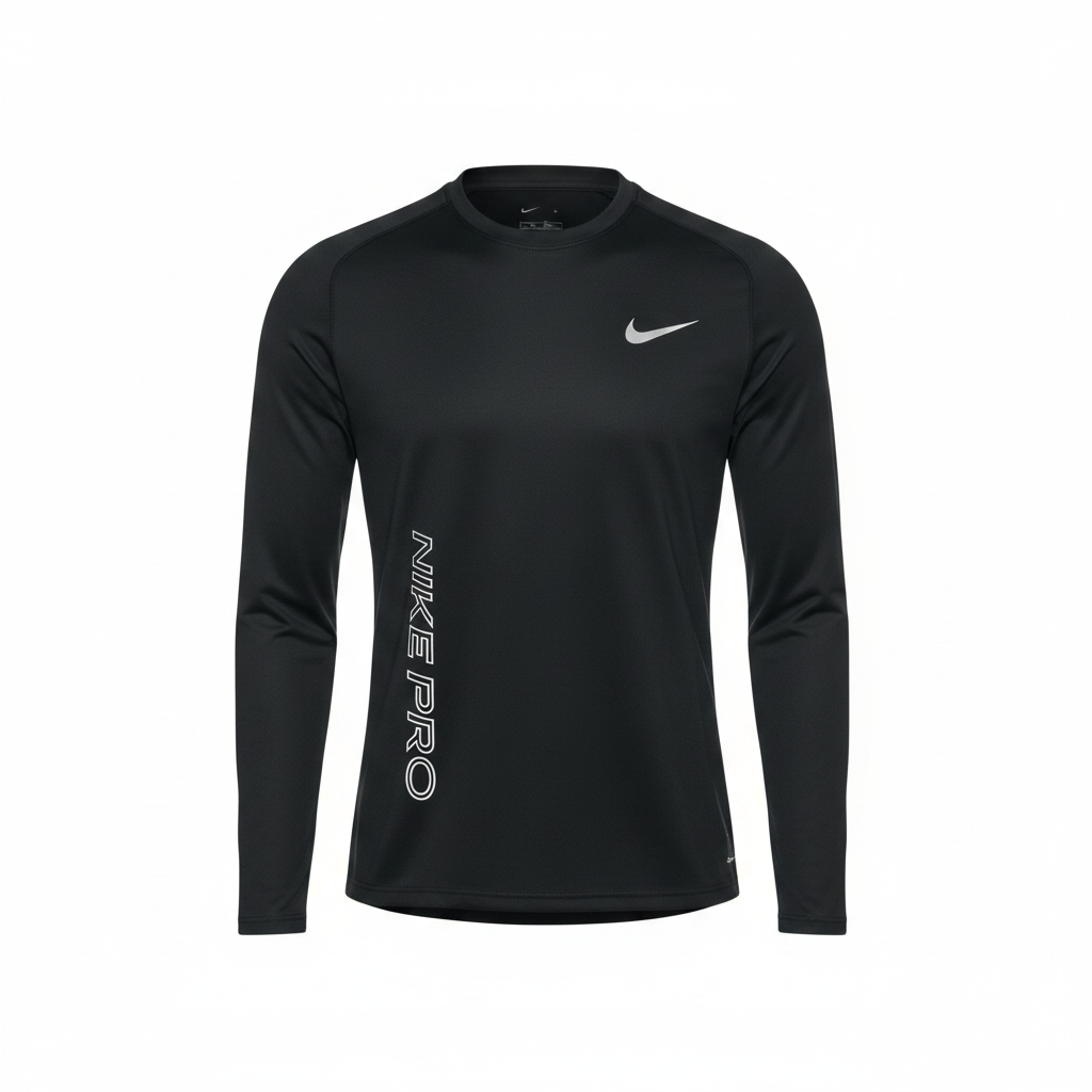 Men's Black Long-Sleeve Athletic Performance Shirt – Ghost Mannequin