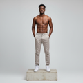 Grey Slim-Fit Chino Trousers for Teens – Front Model
