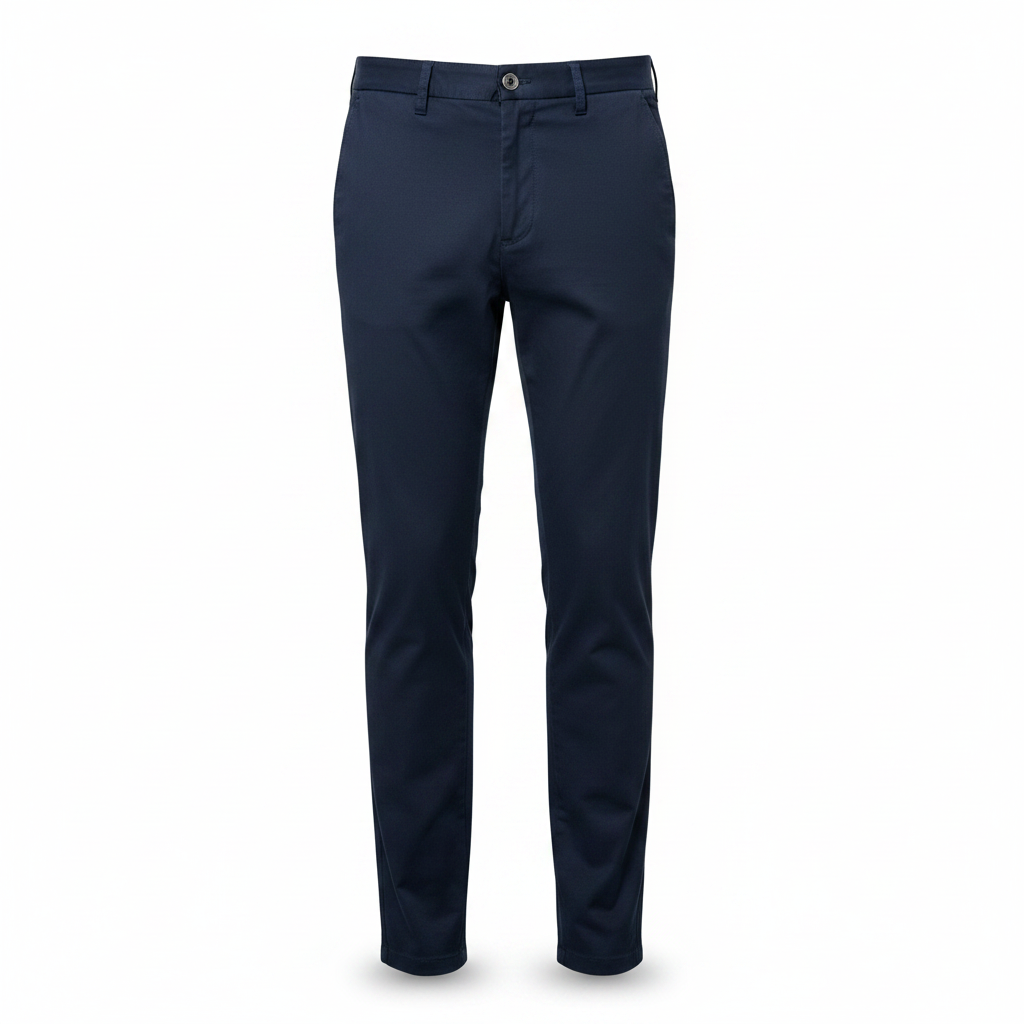 Men's Slim Straight-Leg Chino Trousers – Ghost Mannequin Navy