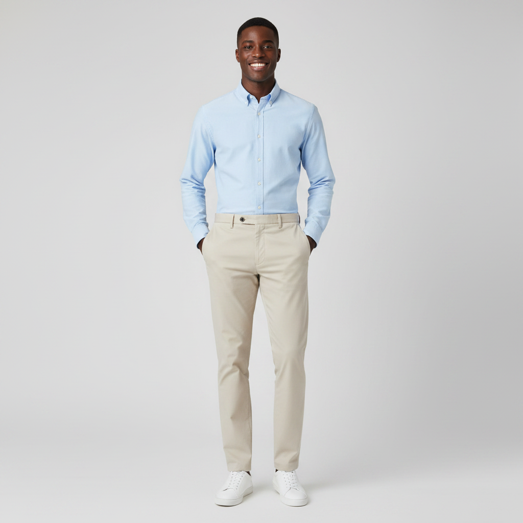 Dockers Chino Trousers Stone - Model Front