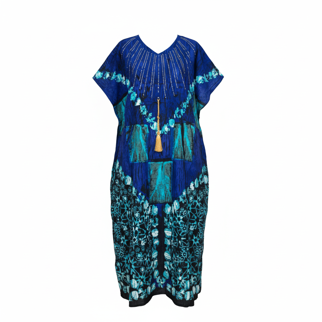 Floral Batik Bubu Kaftan – Ghost Mannequin