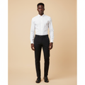 Chukmore Black Slim Trousers with White Piping - Model Shot