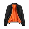 Men's Black & Orange Reversible Coach Jacket – Ghost Mannequin Front View