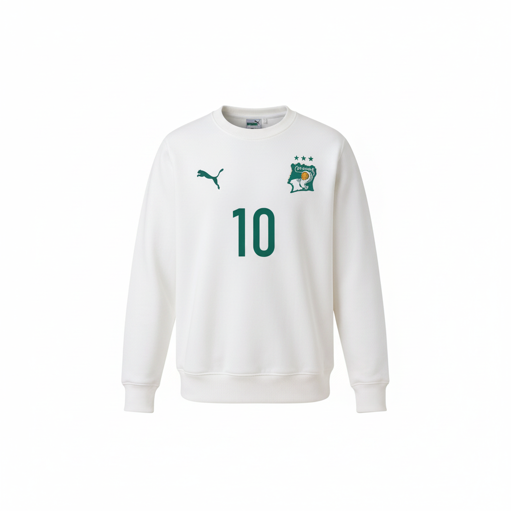 Ivory Coast No.10 Football Sweatshirt – Ghost Mannequin