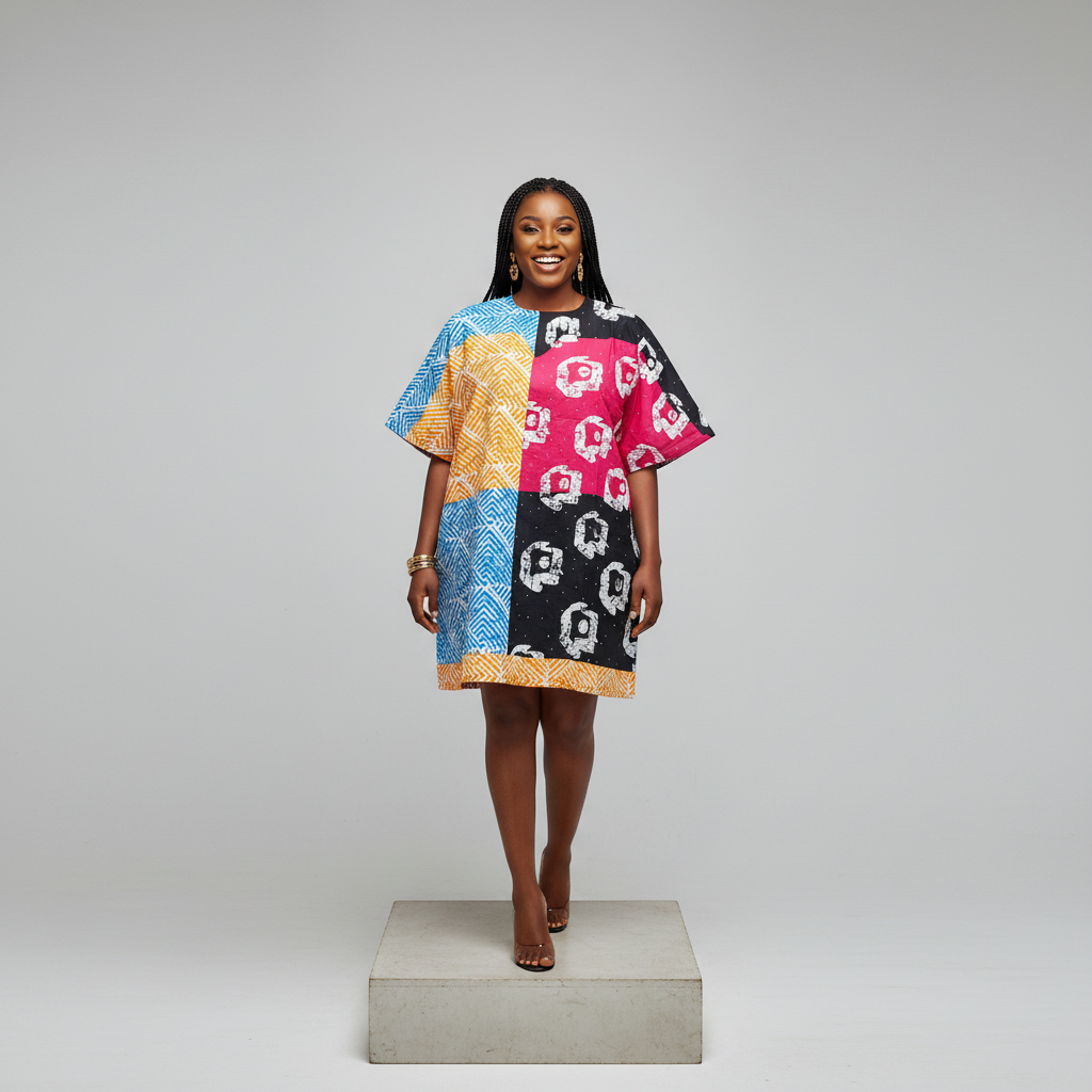 Short Bubu Gown – Model Shot