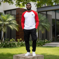 Men's Raglan Long Sleeve Shirt – Nigerian Male Model Shot