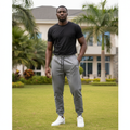 Men's Relaxed Jogger Sweatpants – Model Shot Grey
