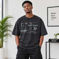MMXV Global Connection Tonal Graphic Tee Charcoal – Model Shot