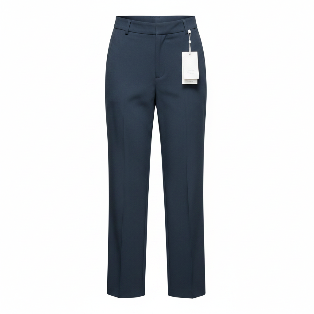 Ghost mannequin — Women's Navy Straight-Leg Trousers
