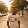 Spray Logo Tee – Model shot