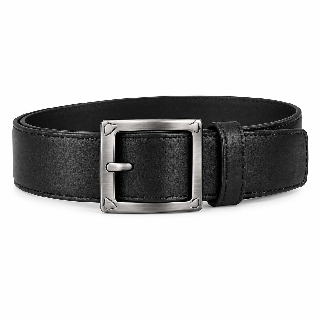 Black Genuine Leather Belt - Catalog Shot