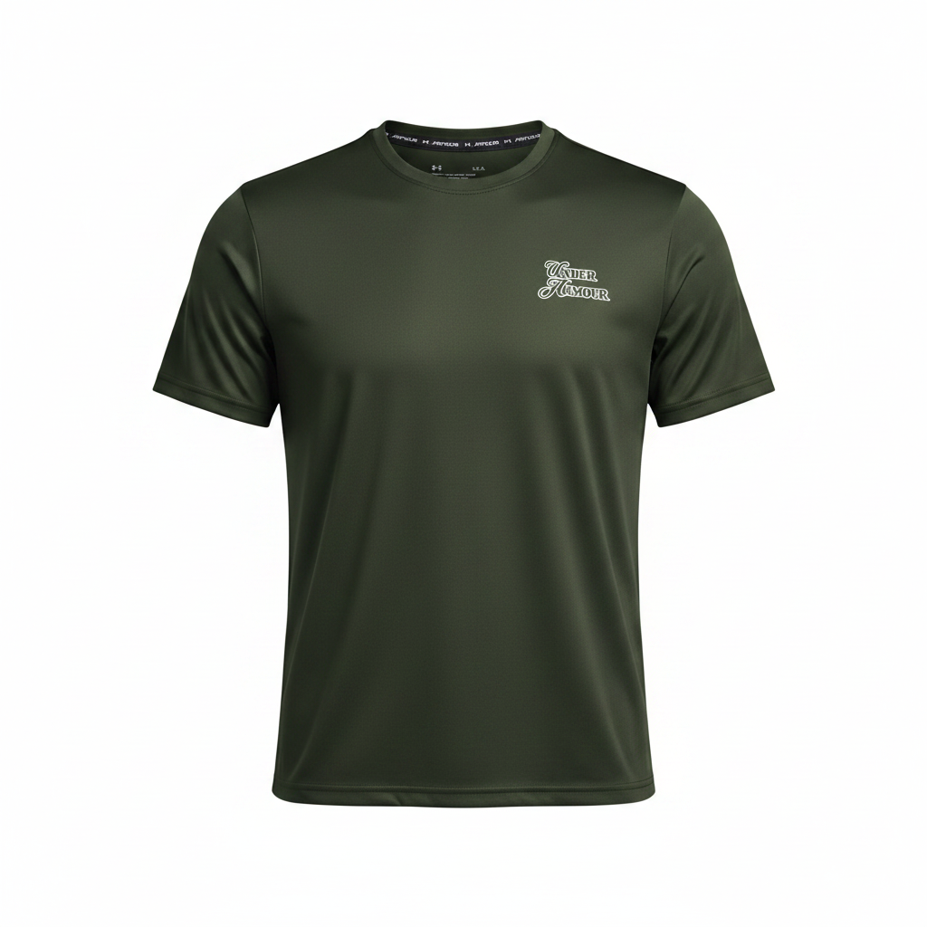 Men's Dark Olive Short-Sleeve Athletic Performance T-Shirt – Ghost Mannequin