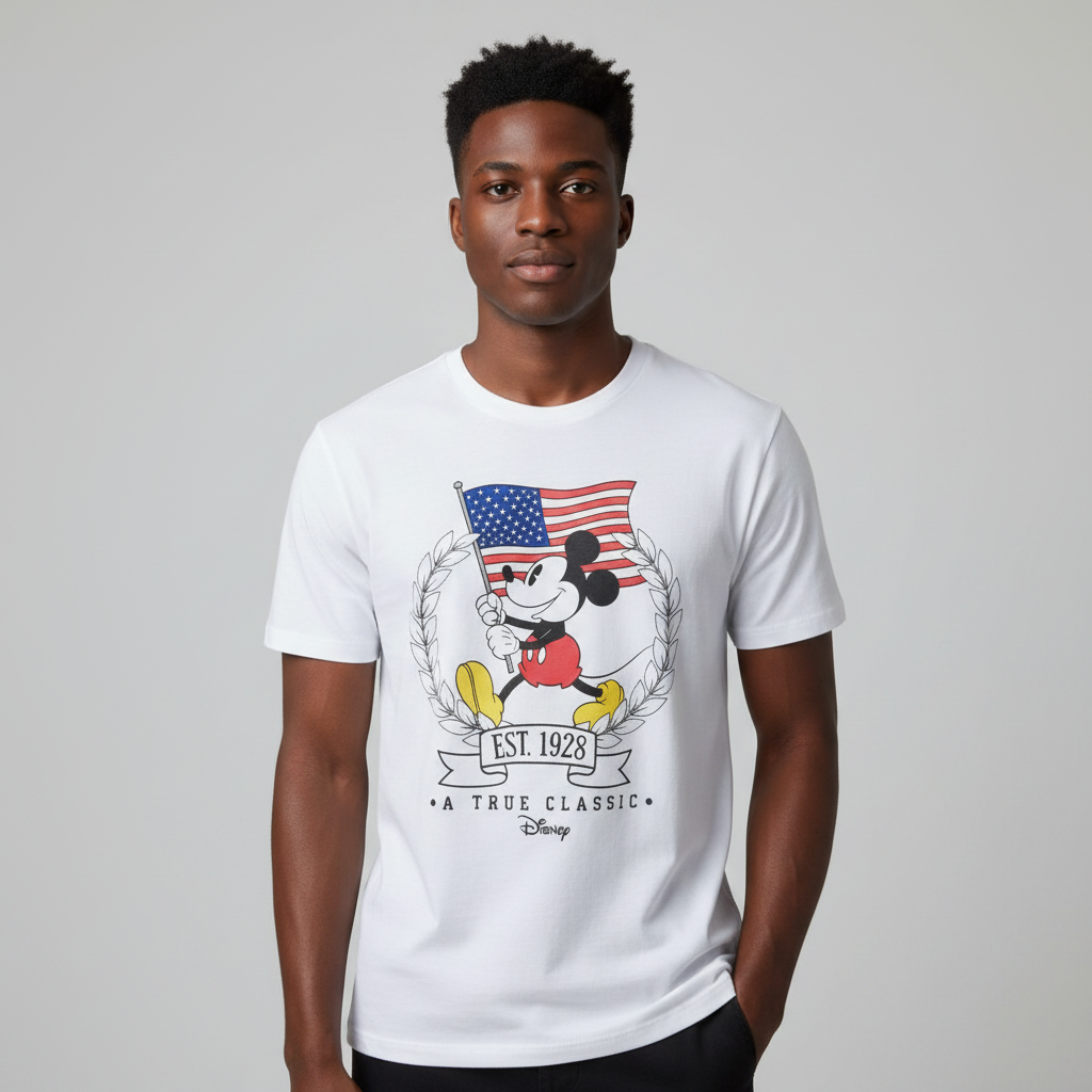 Classic Cartoon Graphic Tee – Front Model