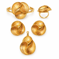 Gold Swirling Shell Wave 4-Piece Jewellery Set – Catalog Shot