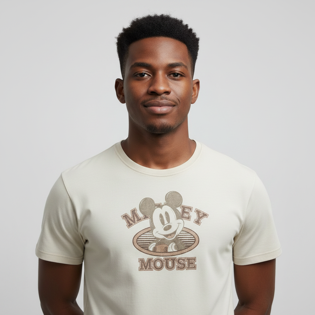 Front model view – Mickey Mouse Vintage Graphic Tee