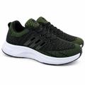 Olive Knit Running Sneaker Army Green Black – Catalog Shot