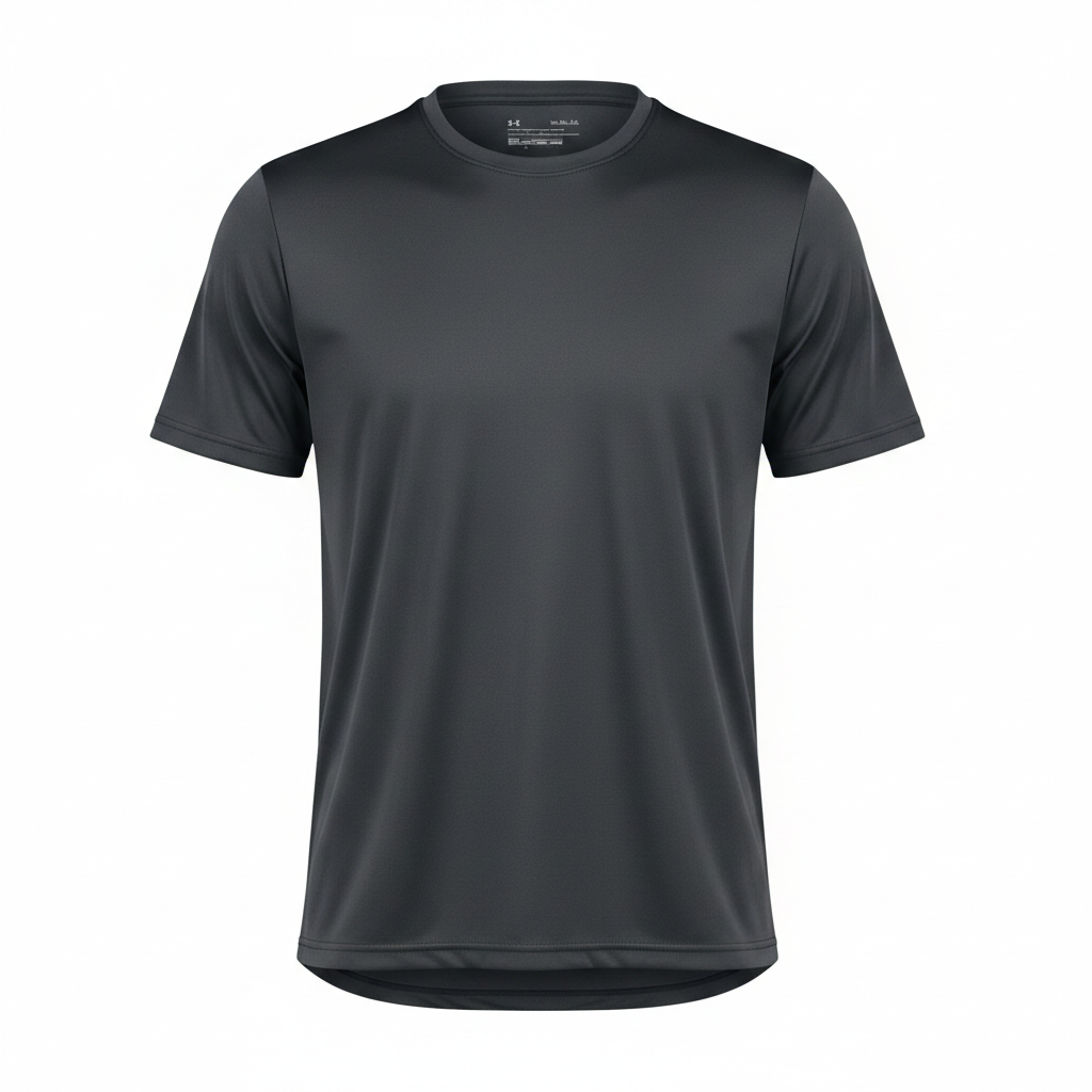 Charcoal Plain Athletic T-Shirt - Ghost Mannequin