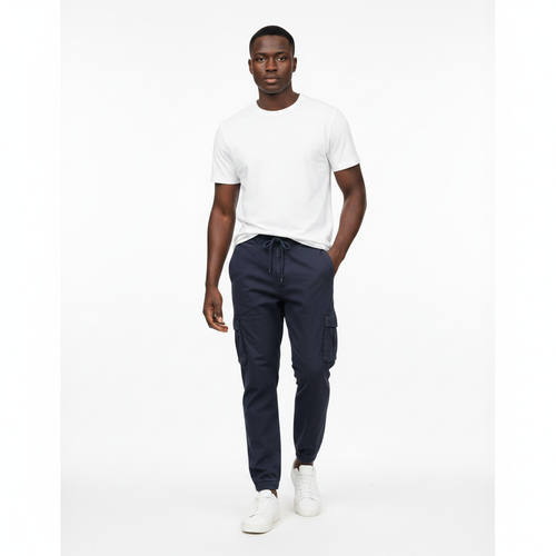 Navy Blue Cargo Jogger - Square