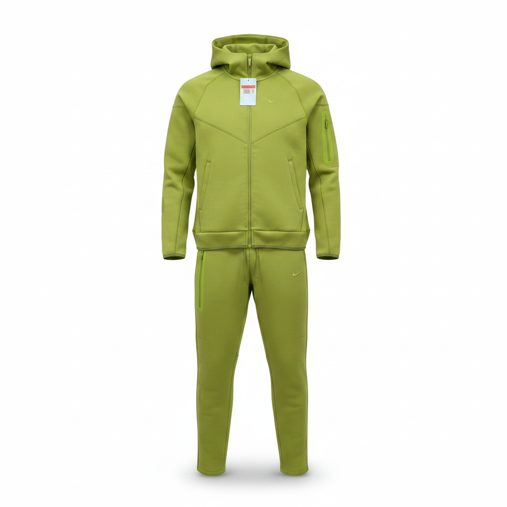 Men's Lime Green Tech Fleece Tracksuit Set – Ghost Mannequin