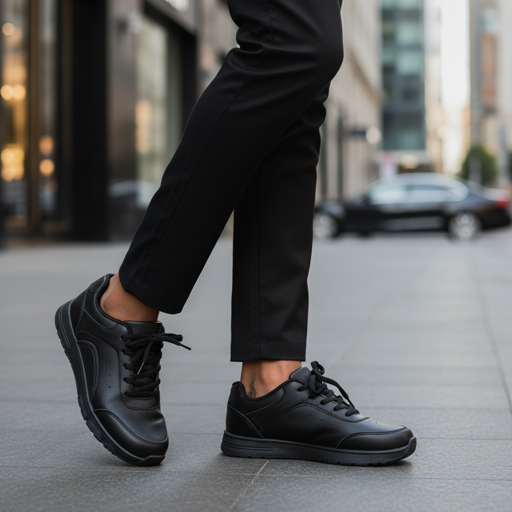 Leg Focus – All Black Sneaker