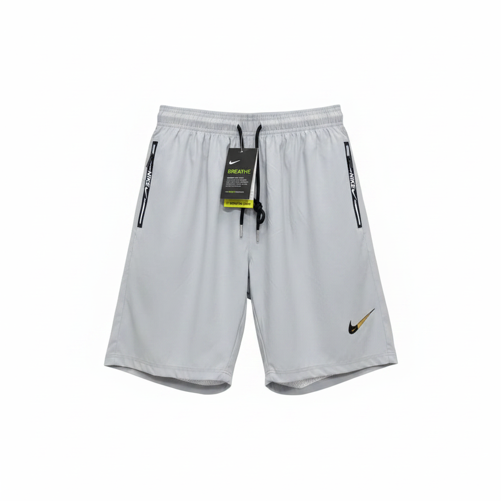 Light Grey Woven Running Shorts - Ghost Mannequin