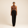 Women's Sleeveless High-Neck Bodysuit - Nigerian Female Model