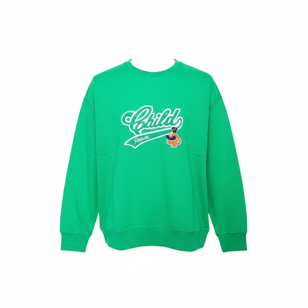 Kelly Green Child Forever Graphic Sweatshirt - Ghost Mannequin