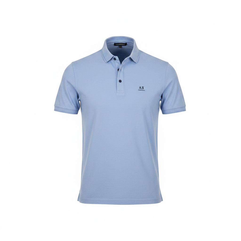 Ghost mannequin – Aribest Store AX Armani Exchange Light Blue Polo Shirt