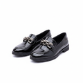 Layinka Store Black Patent Chain-Vamp Loafers – Catalog Shot