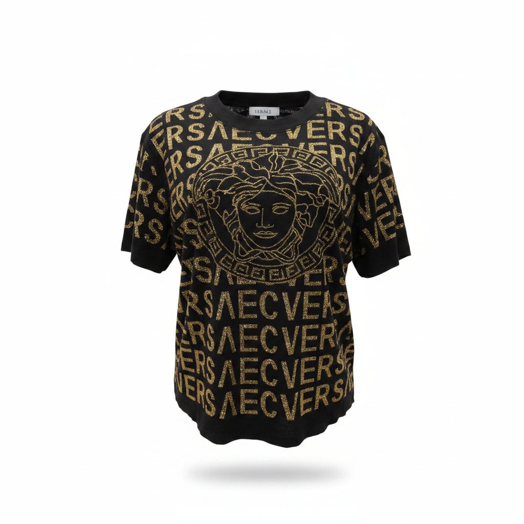 Women's Bold Text Print Top – Ghost Mannequin Black