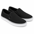 Black canvas classic slip-on shoes pair