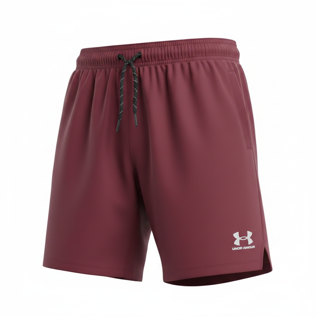 Men's Burgundy Sports Shorts – Ghost Mannequin View