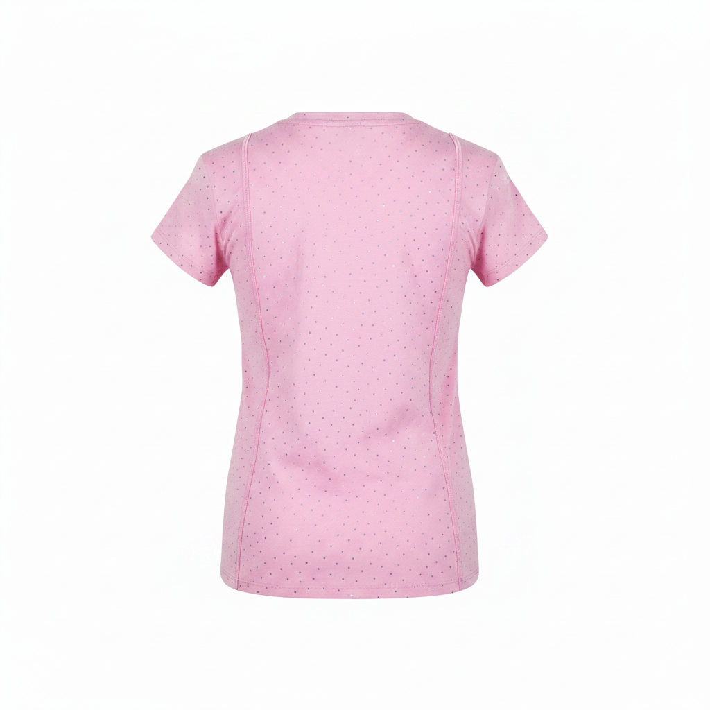 Pink Sparkle Glitter Dot Tee - Ghost Mannequin Back