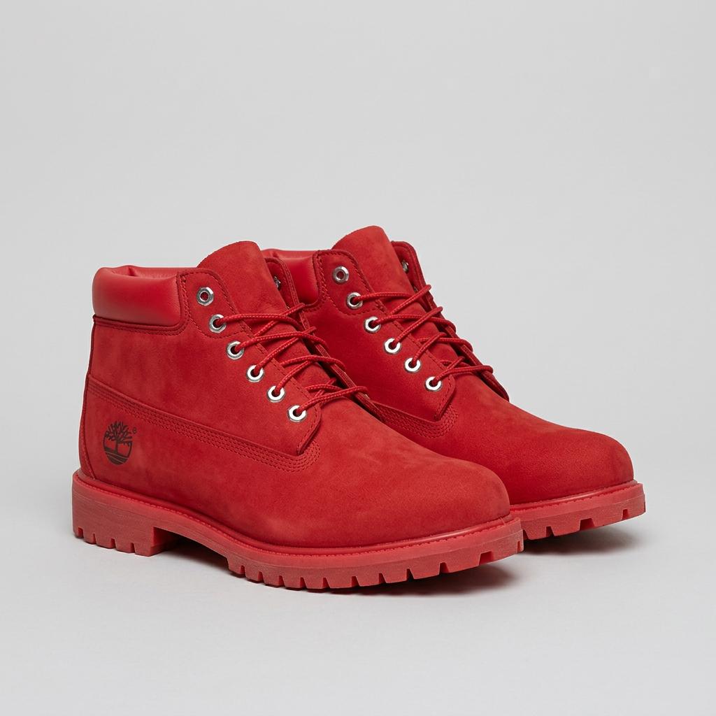 Generated catalog view of red lace-up footwear