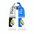 Reversible football fan scarf ghost mannequin both sides visible