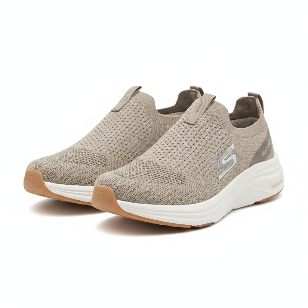 Skechers Taupe Slip-On Knit Sneaker - Ghost Mannequin