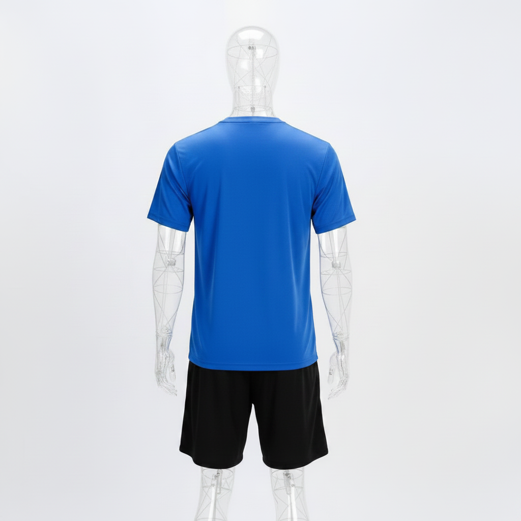 Blue Graphic Sports Set - Ghost Mannequin Back