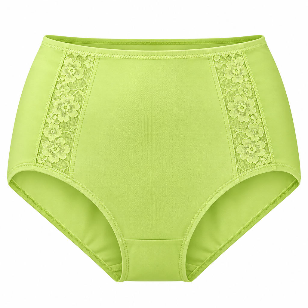 Plus Size High-Waist Shaper Briefs – Lime Green