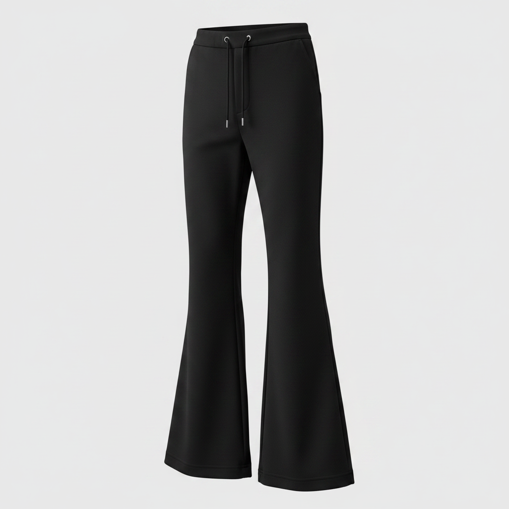Chukmore Black Flared Palazzo Trousers - Ghost Mannequin